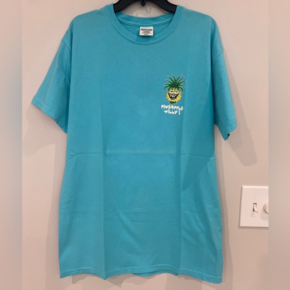 Comfort Colors Pineapple Willy’s Aqua T-Shirt - Picture 1 of 3